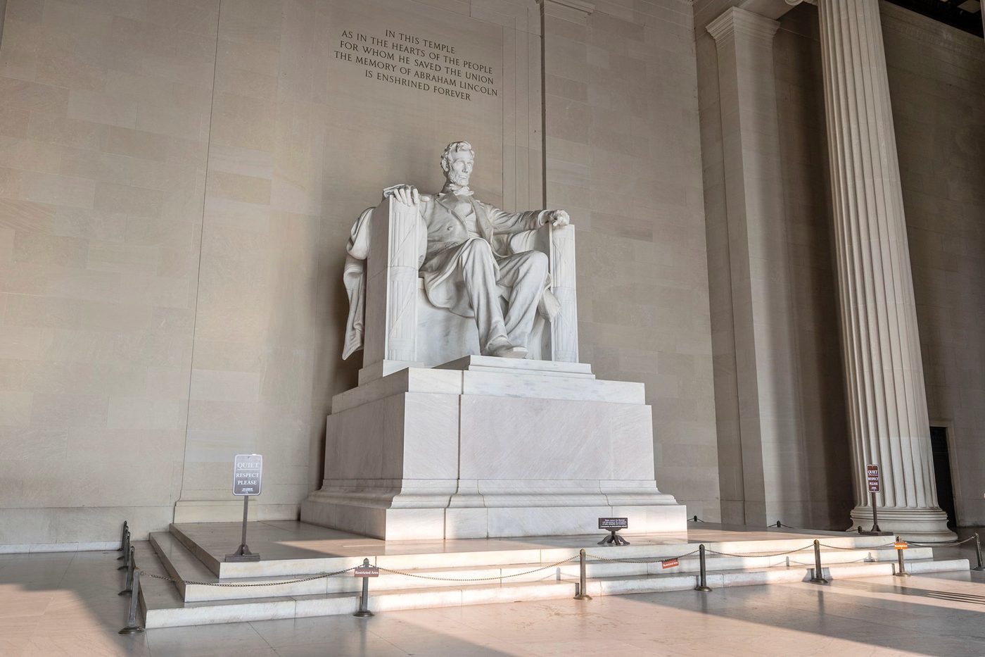 Visitors at the Lincoln Memorial during America250 summer in Washington DC