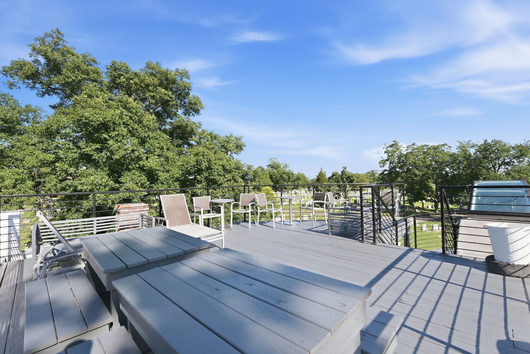 Rooftop deck at 43 Franklin Street NE Washington DC with skyline views