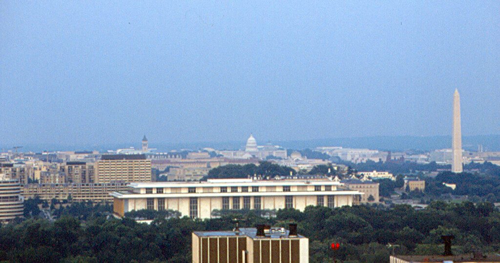 The Kennedy Center along the Potomac River in Washington, DC