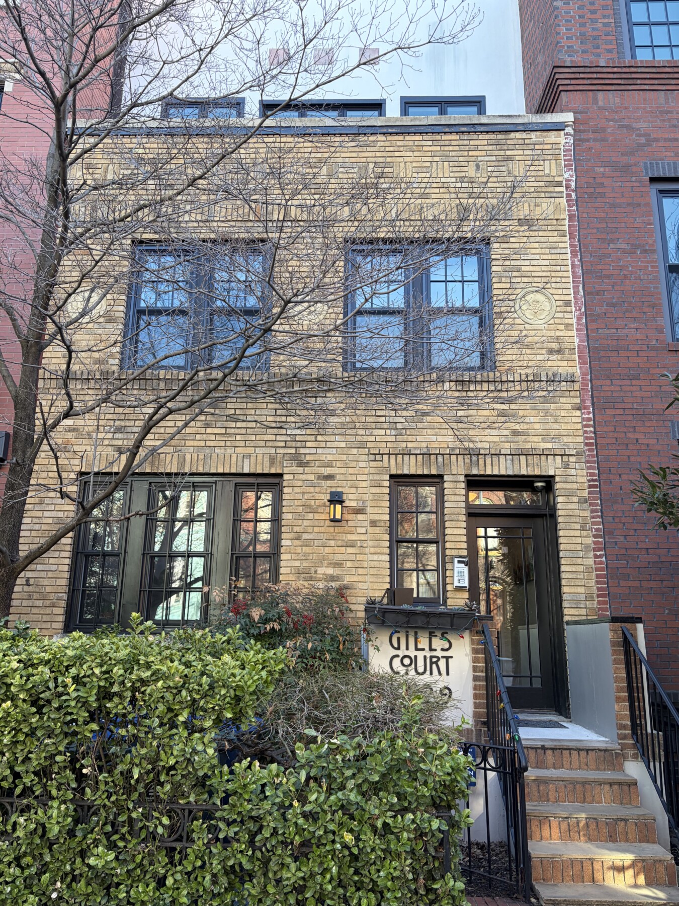 Historic rowhouses at Giles Court in the Shaw neighborhood of Washington, DC