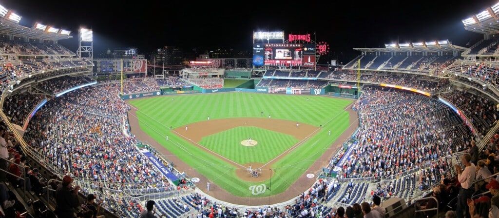 Nationals Park stadium panorama in Washington DC's Navy Yard neighborhood