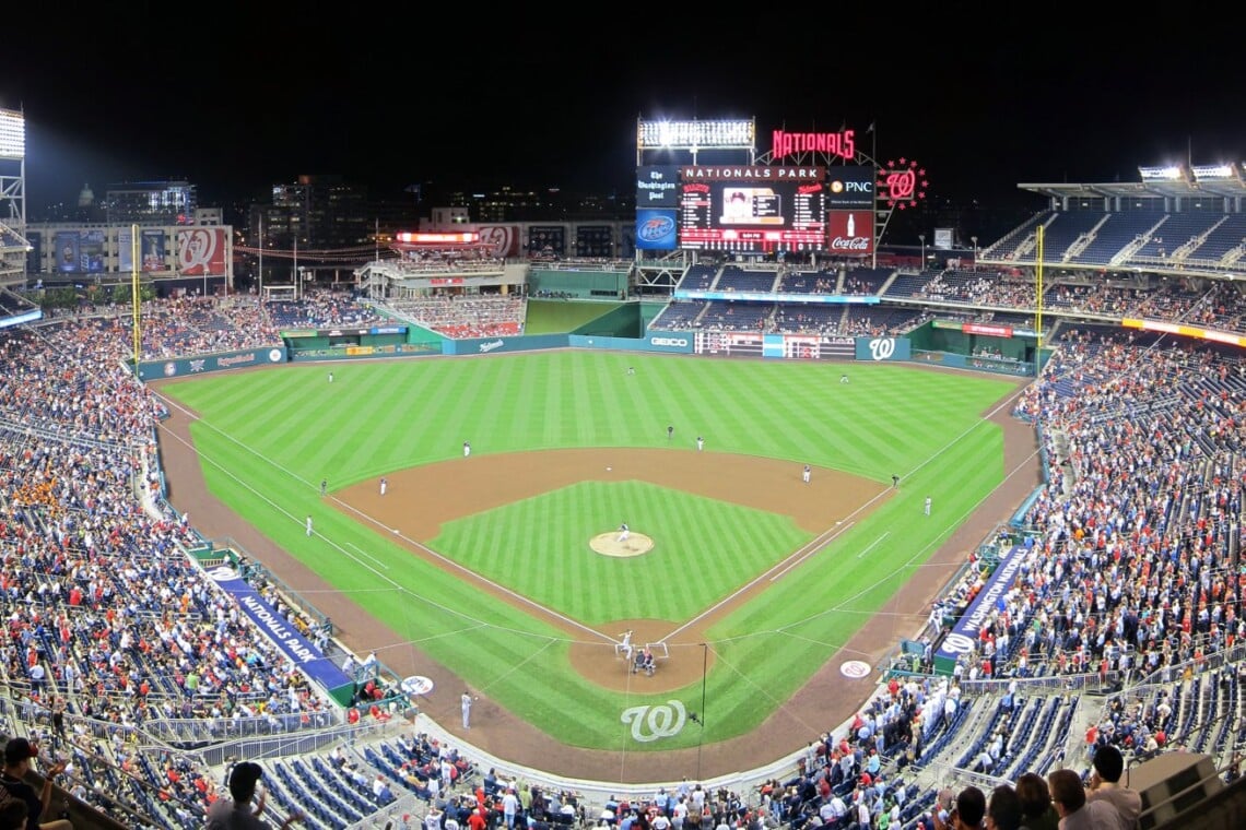 Nationals Park stadium panorama in Washington DC's Navy Yard neighborhood