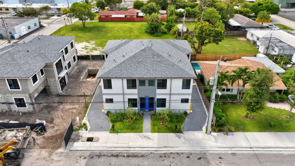 3541 NE 13th Ave: 3541 NE 13th Ave from the air, October 2026
