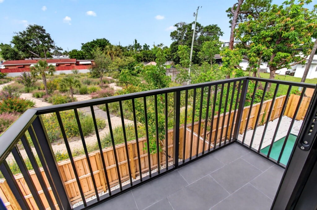 Artist's concept of Glenwood Garden from the Unit A back balcony