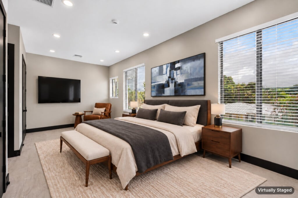 3541 NE 13th Ave, Unit A — Noir Residence main suite (virtually staged)