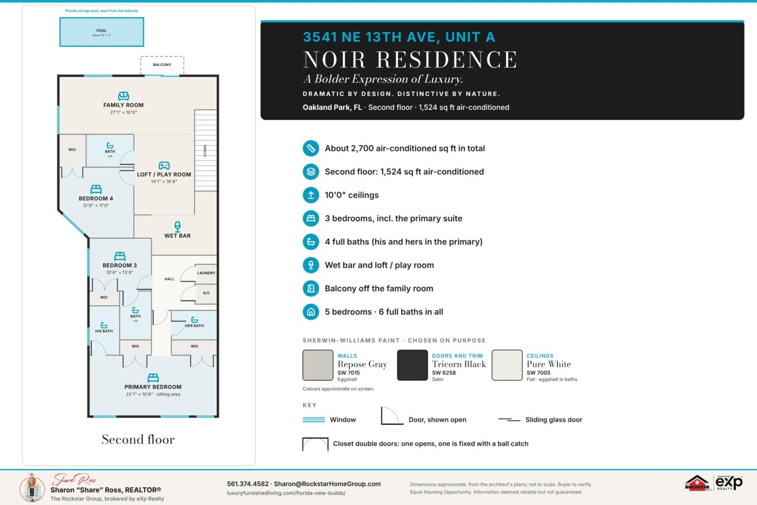 3541 NE 13th Ave Unit A, Noir Residence: second floor