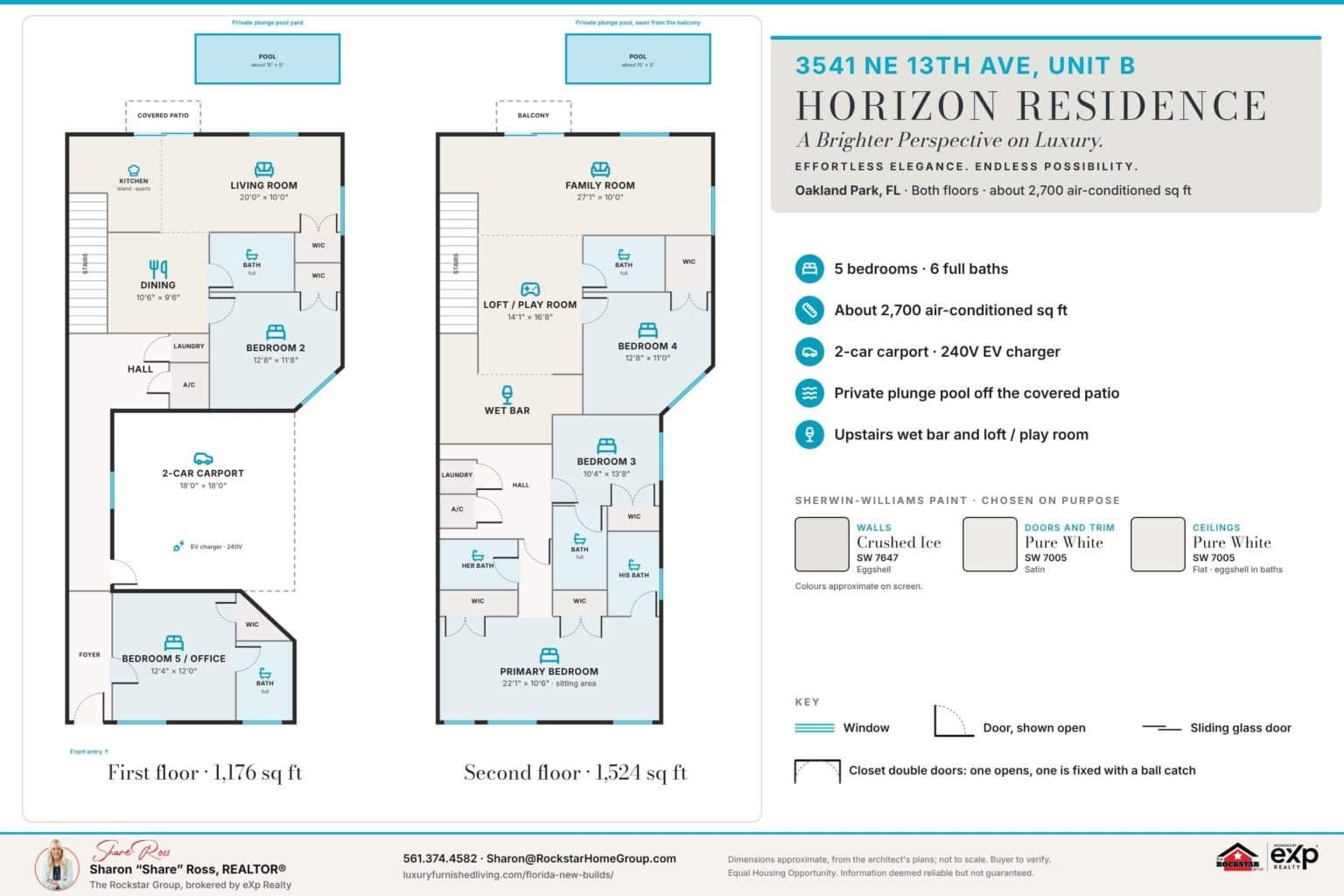 3541 NE 13th Ave Unit B, Horizon Residence: both floors