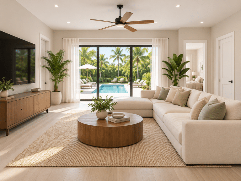 3541 NE 13th Ave, Unit B — Horizon Residence living room, design concept (virtually staged)